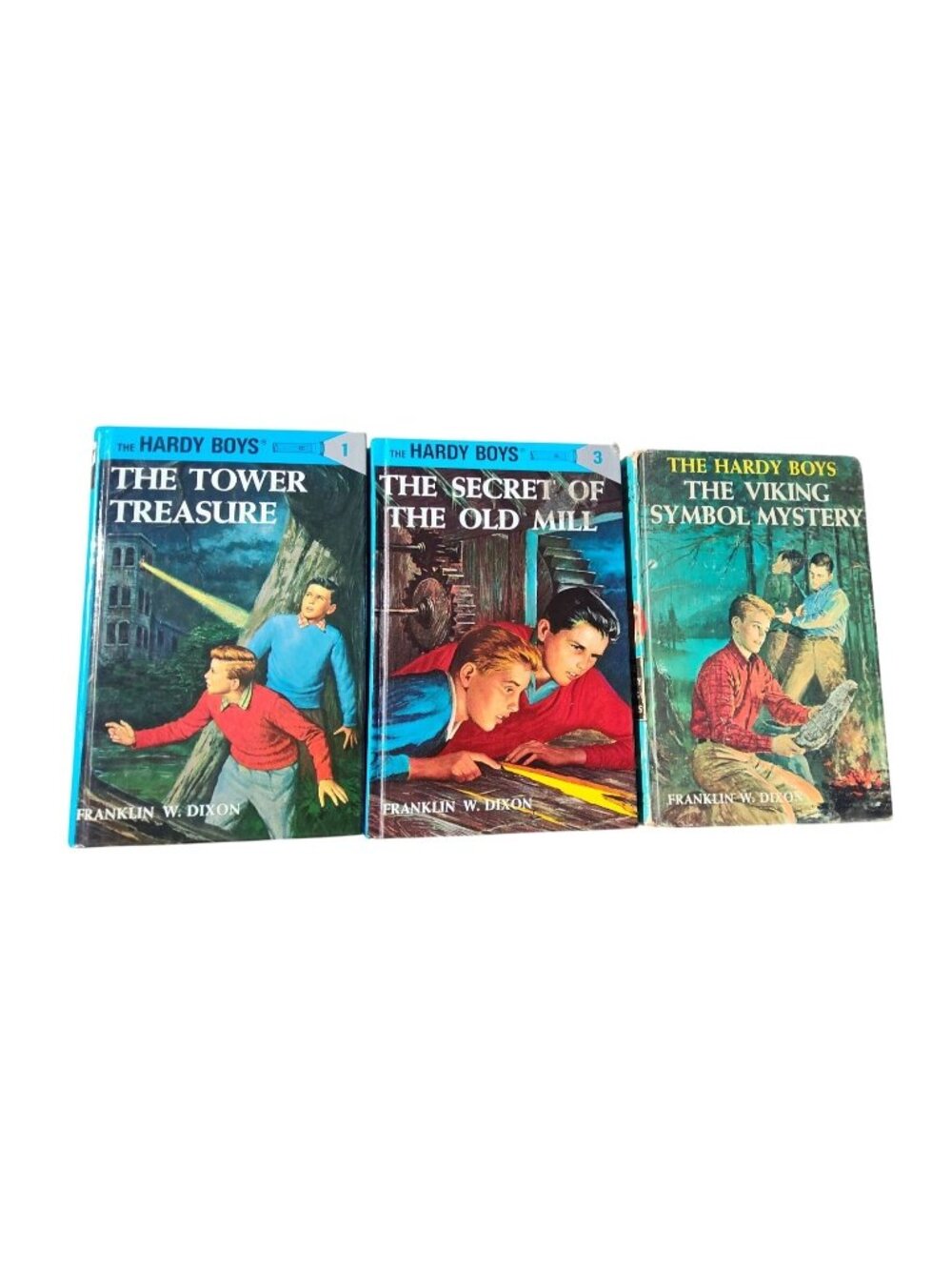 Vintage The Hardy Boys Mystery Stories Hardcover Books (3) by Franklin W. Dixon